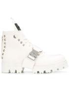 Artselab Leather Chunky Boots - White