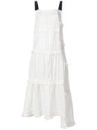 Loewe Striped Tiered Dress - White