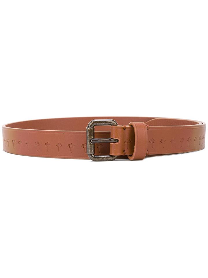 Tomas Maier - Brass Buckle Belt - Women - Leather/brass - 85, Nude/neutrals, Leather/brass
