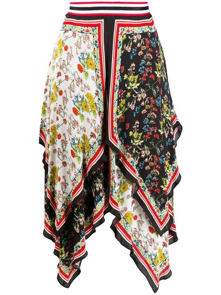 Alice+olivia Scarf Print Skirt - Black