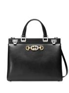 Gucci Gucci Zumi Smooth Leather Medium Top Handle Bag - Black