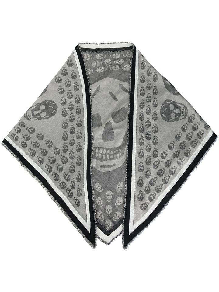 Alexander Mcqueen - Skull Scarf - Men - Cotton/modal/cashmere - One Size, Nude/neutrals, Cotton/modal/cashmere