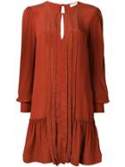 Twin-set Ruffled Hem Dress - Brown