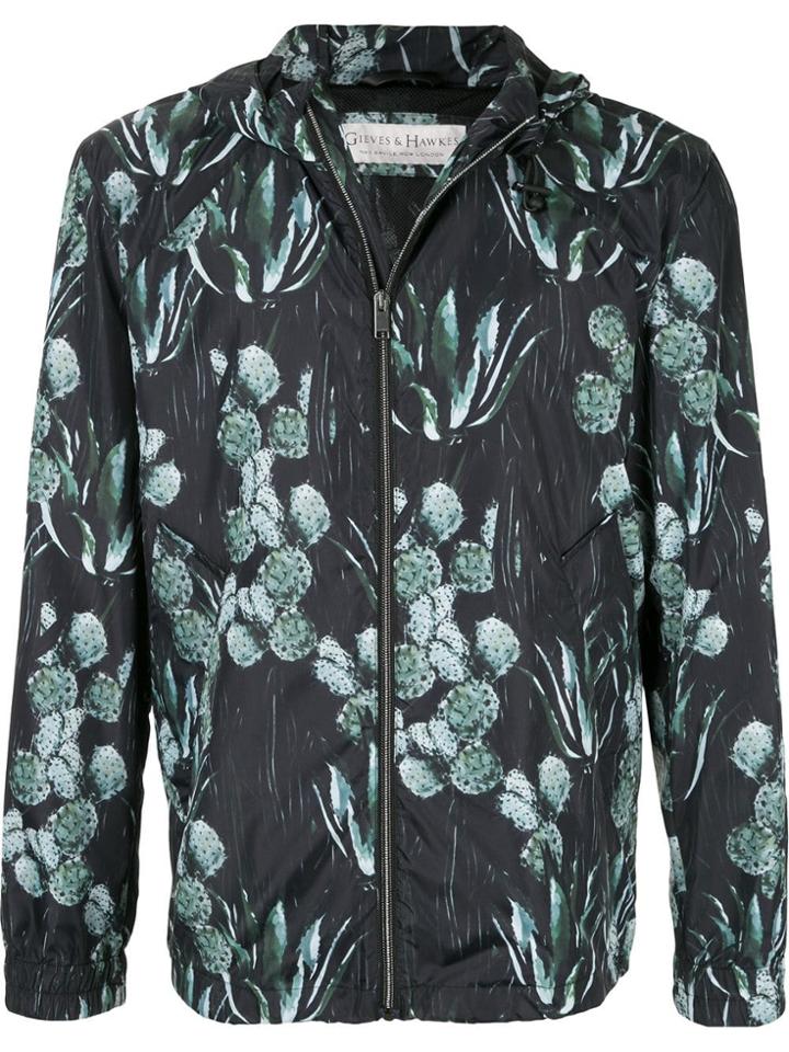 Gieves & Hawkes Cactus Print Jacket - Black