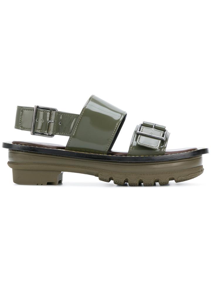 Marni Ridged Sole Sandals - Green
