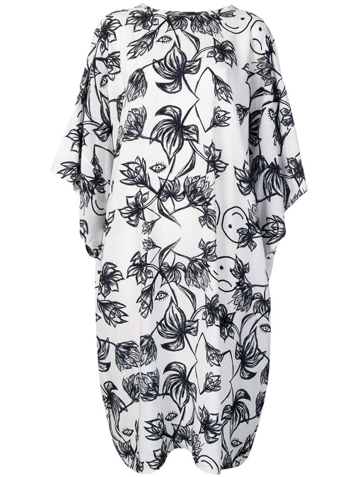 Barbara Bologna Floral Print Dress - White