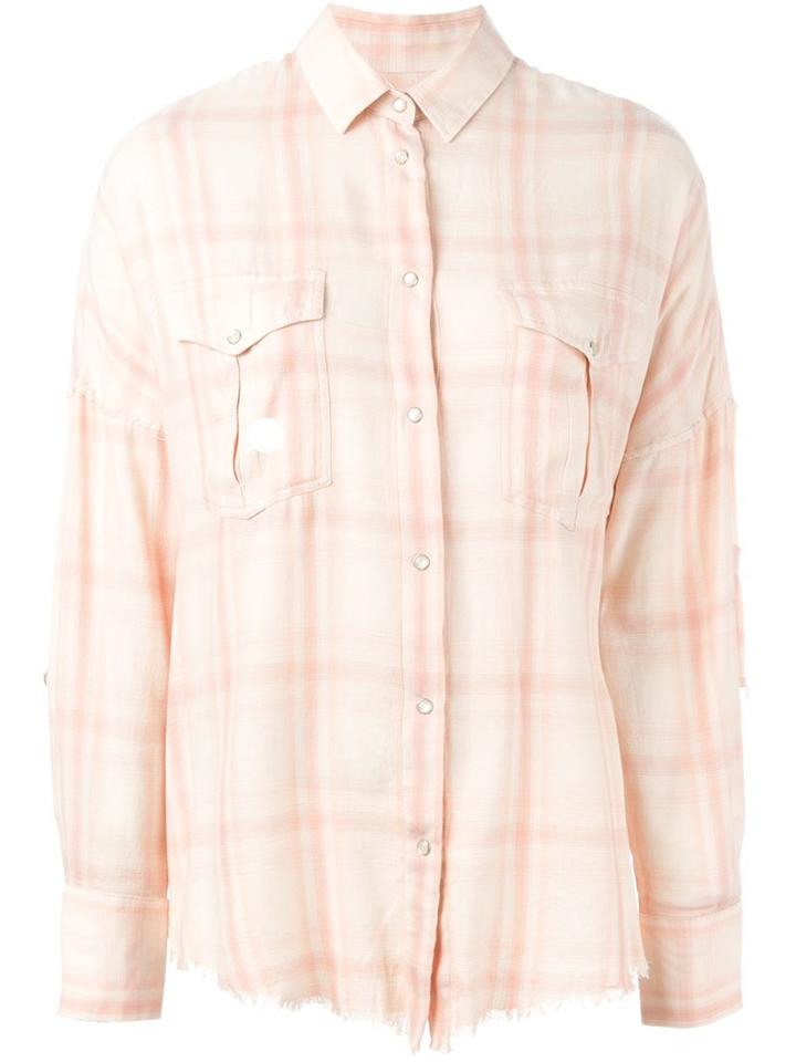 Iro 'kaitlyn' Checked Shirt, Women's, Size: 36, Yellow/orange, Cotton/rayon
