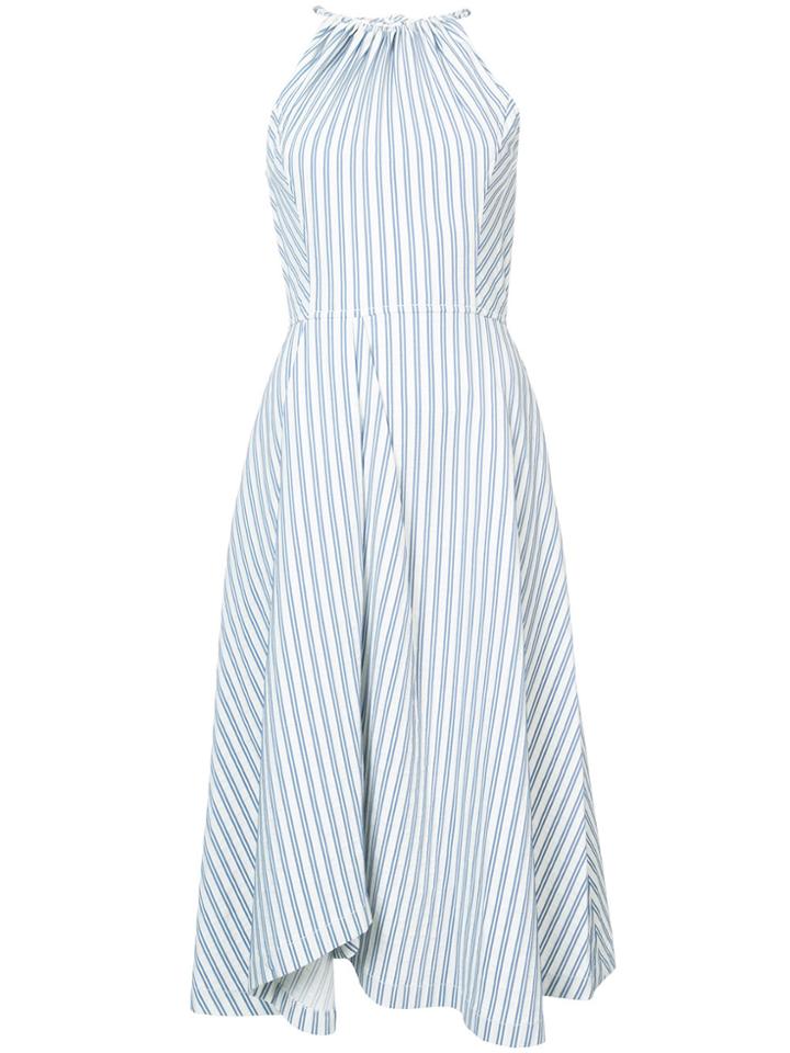 Jason Wu Striped Flared Dress - Blue