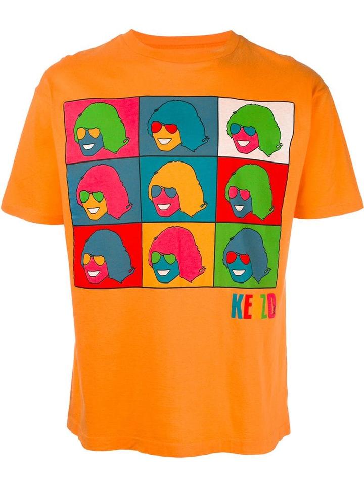 Kenzo Pre-owned Kenzo Takada Printed T-shirt - Orange