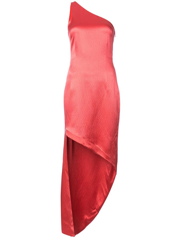 Haney Paloma One-shoulder Asymmetric Dress - Pink & Purple