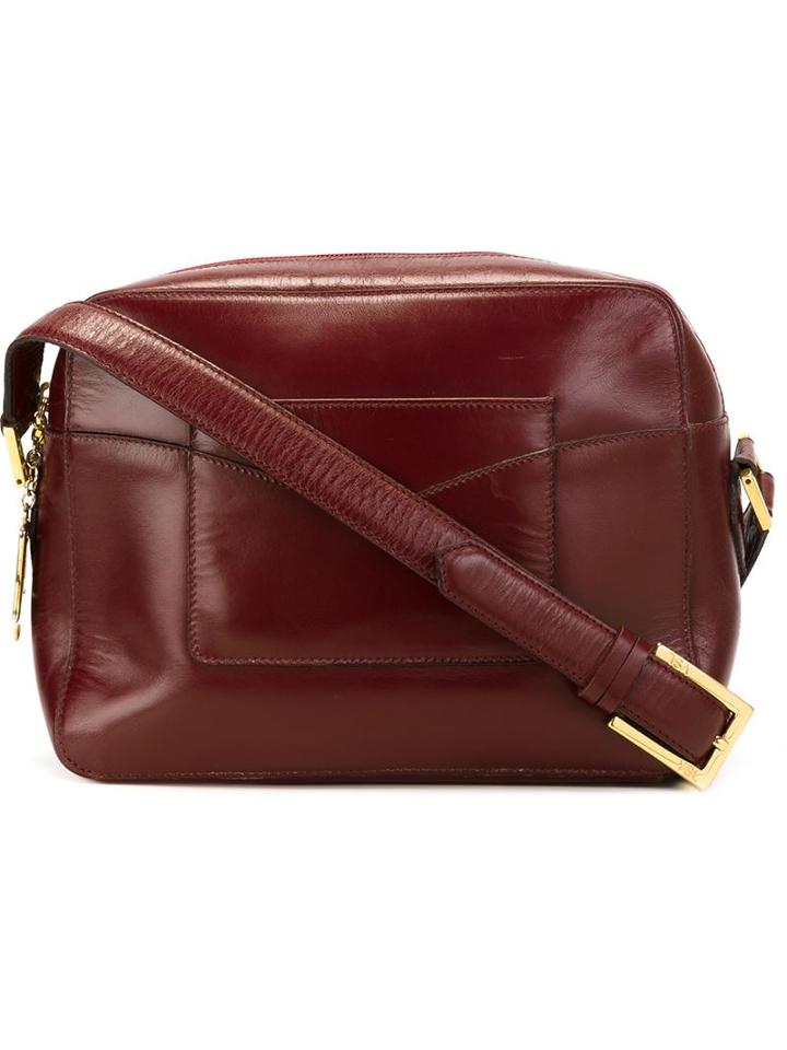 Yves Saint Laurent Vintage Squared Shoulder Bag, Women's, Pink/purple