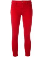J Brand Cropped Skinny Jeans, Women's, Size: 24, Red, Cotton/spandex/elastane/lyocell
