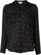 L'agence Star Print Shirt, Women's, Size: Small, Black, Silk