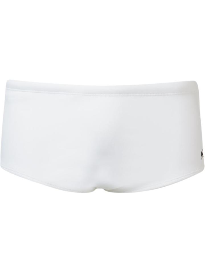 Blue Man Embroidered Logo Trunk, Men's, Size: G, White, Polyamide/spandex/elastane