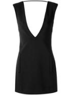 Adriana Degreas Deep V Neck Dress, Women's, Size: Medium, Black, Polyamide/viscose/spandex/elastane