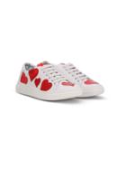 Simonetta Teen Heart Patch Sneakers - White