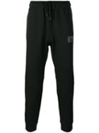 Fendi Bag Bugs Patch Track Pants, Men's, Size: 48, Black, Cotton/polyester