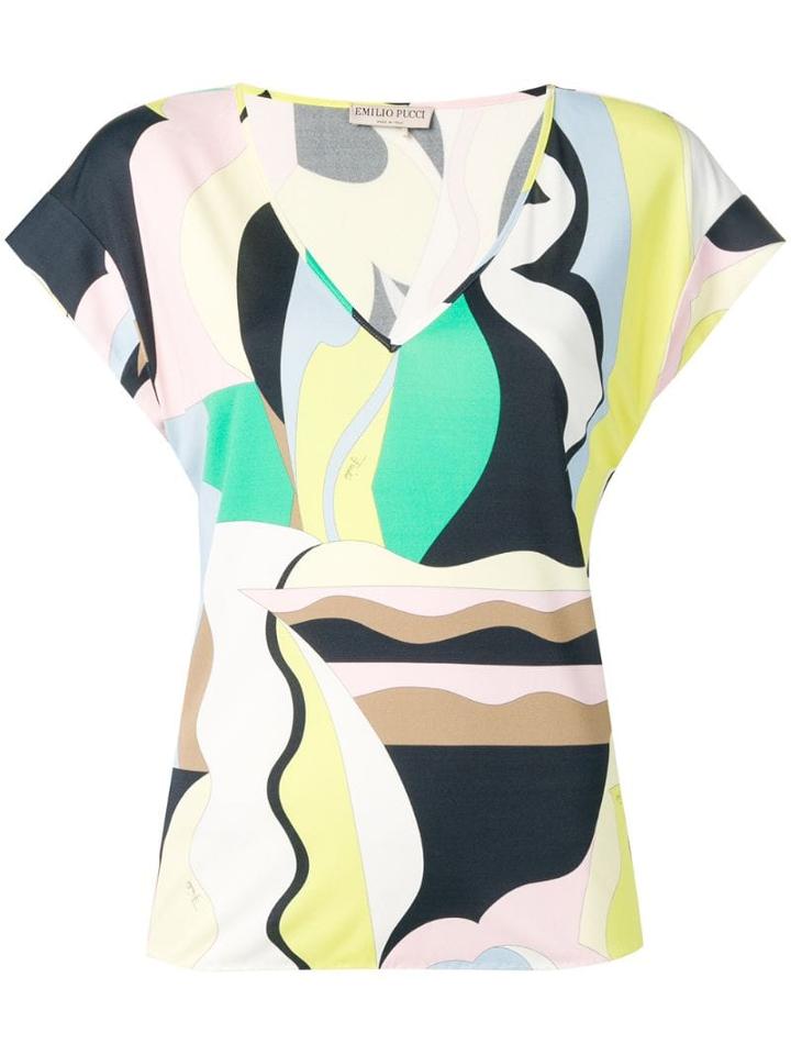 Emilio Pucci Vallauris Print Top - Neutrals