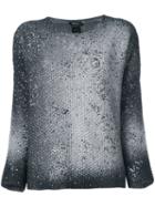 Avant Toi Dégradé Boxy Pullover, Women's, Size: Xs, Grey, Aluminium/virgin Wool/polyimide