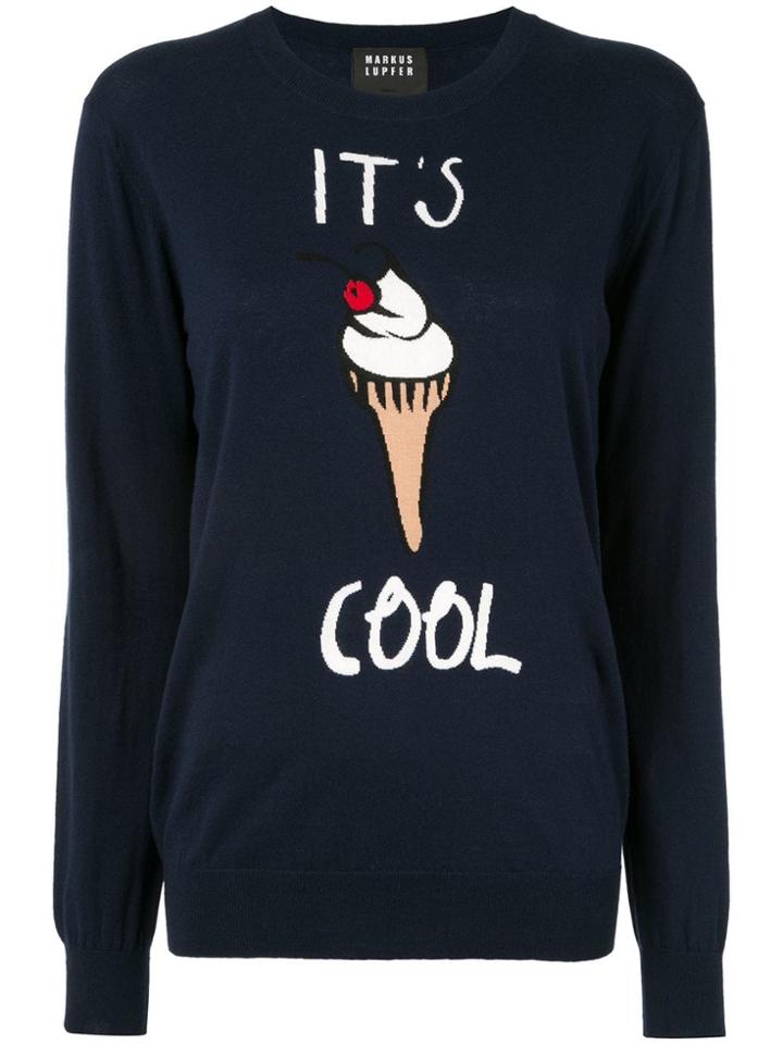 Markus Lupfer Intarsia Ice Cream Jumper - Blue