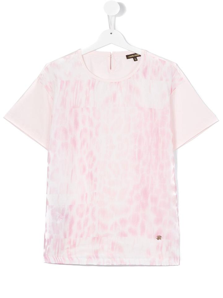 Roberto Cavalli Kids - Leopard Print T-shirt - Kids - Polyester/cotton - 16 Yrs, Pink/purple