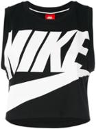 Nike - Logo Cropped Tank Top - Women - Polyester/modal - L, Black, Polyester/modal