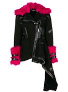 Alexander Mcqueen Shearling Biker Jacket - Black