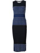 Emilio Pucci Ribbed Striped Embellished Dress