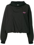 T By Alexander Wang Washed Nylon Hoodie - Black