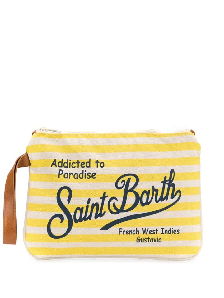 Mc2 Saint Barth Parisienne Striped Clutch - Yellow