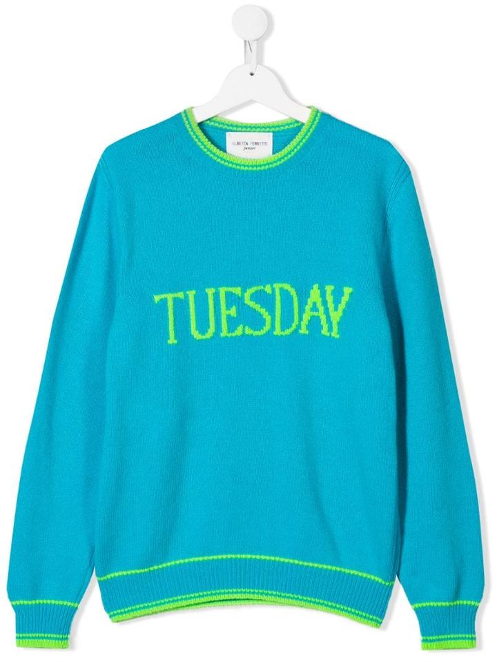 Alberta Ferretti Kids Tuesday Knit Jumper - Blue