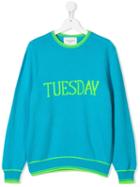 Alberta Ferretti Kids Tuesday Knit Jumper - Blue