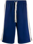 Gucci Logo Stripe Track Shorts - Blue