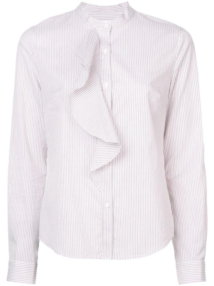 Derek Lam 10 Crosby Long Sleeve Button-down Shirt With Cascade Ruffle