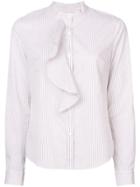 Derek Lam 10 Crosby Long Sleeve Button-down Shirt With Cascade Ruffle