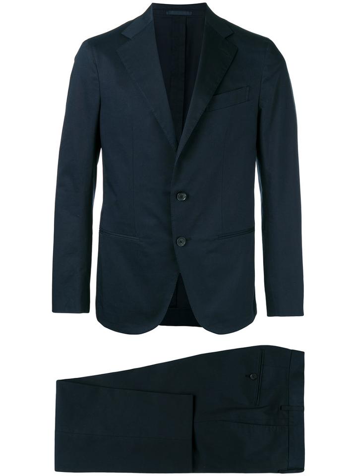 Caruso - Formal Suit - Men - Cotton/spandex/elastane/viscose - 54, Blue, Cotton/spandex/elastane/viscose