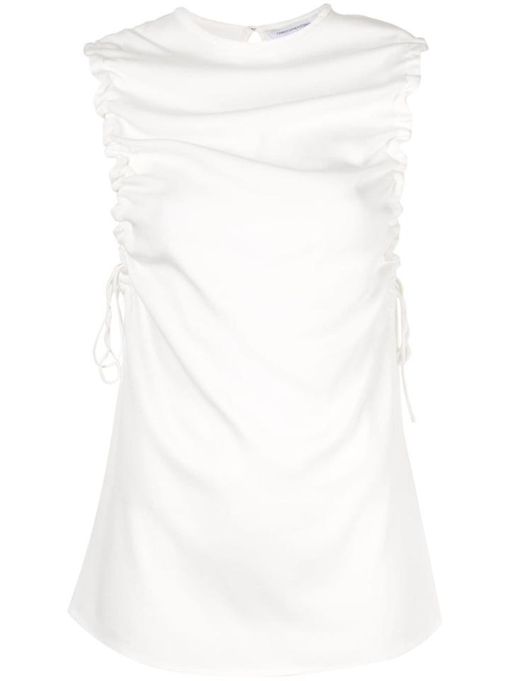 Christopher Esber Stratus Ruched Tank Top - White