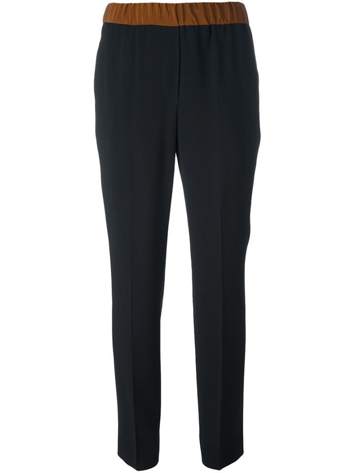 Incotex Tailored Skinny Trousers, Women's, Size: 42, Black, Viscose/wool