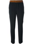 Incotex Tailored Skinny Trousers, Women's, Size: 42, Black, Viscose/wool
