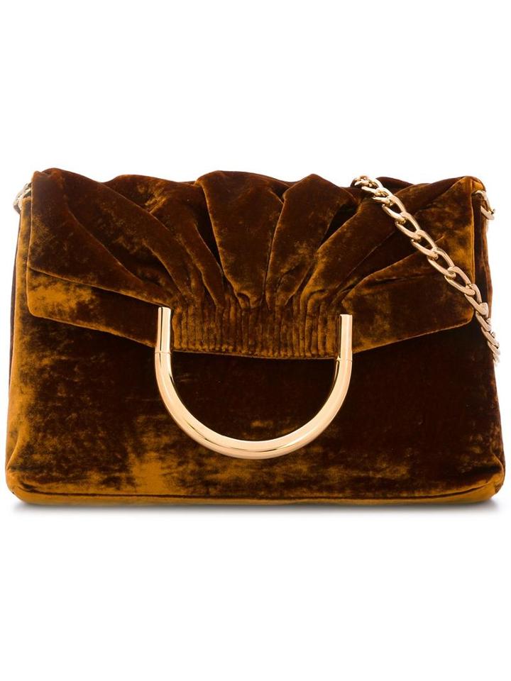 Stella Mccartney 'nina' Shoulder Bag, Women's, Brown, Silk/viscose/metal (other)