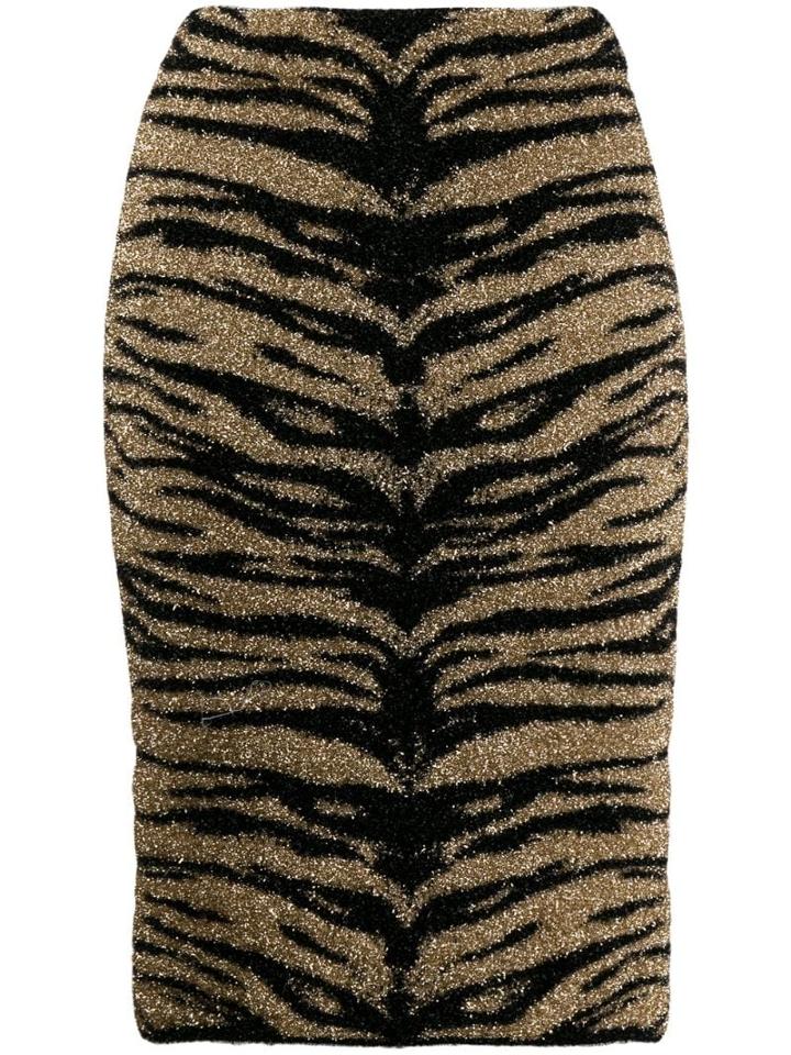 Laneus Metallic Tube Skirt - Gold