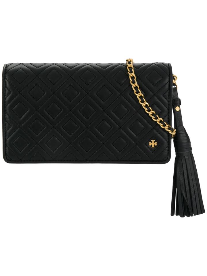 Tory Burch Fleming Flat Wallet Cross-body Bag - Black