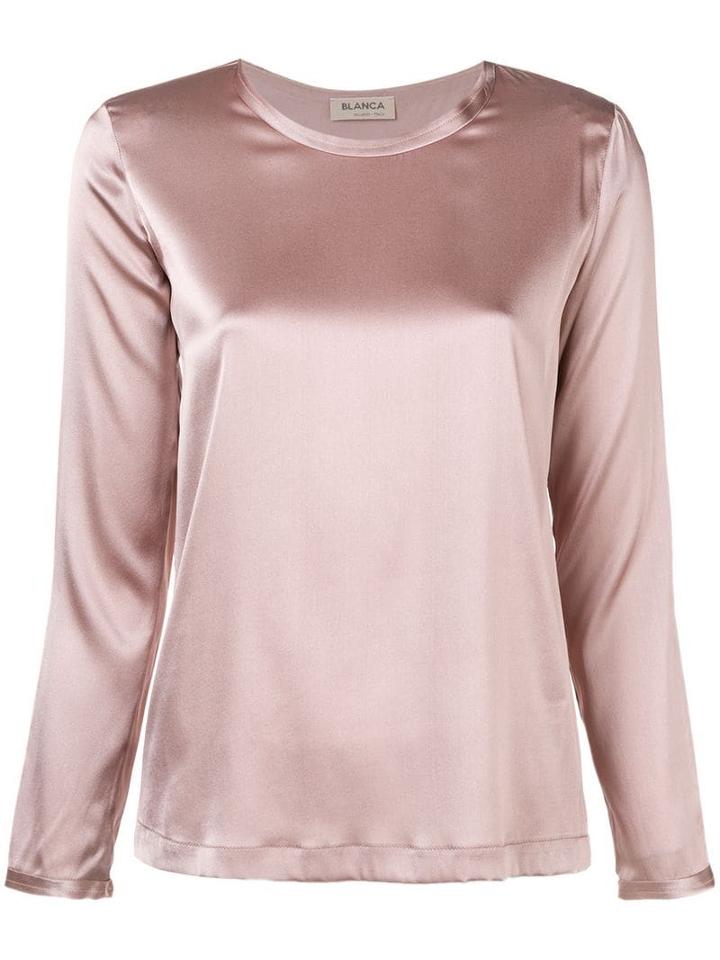 Blanca Round Neck Blouse - Pink