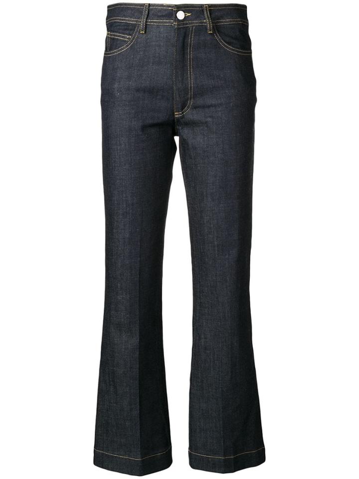 Zadig & Voltaire Jean Pistol Cropped Jeans - Blue