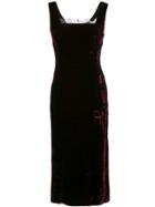 Christian Dior Vintage Sleeveless Velvet Dress - Red