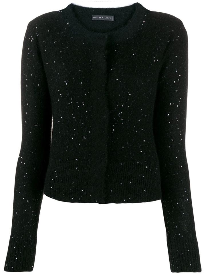 Fabiana Filippi Sequin Cardigan - Black