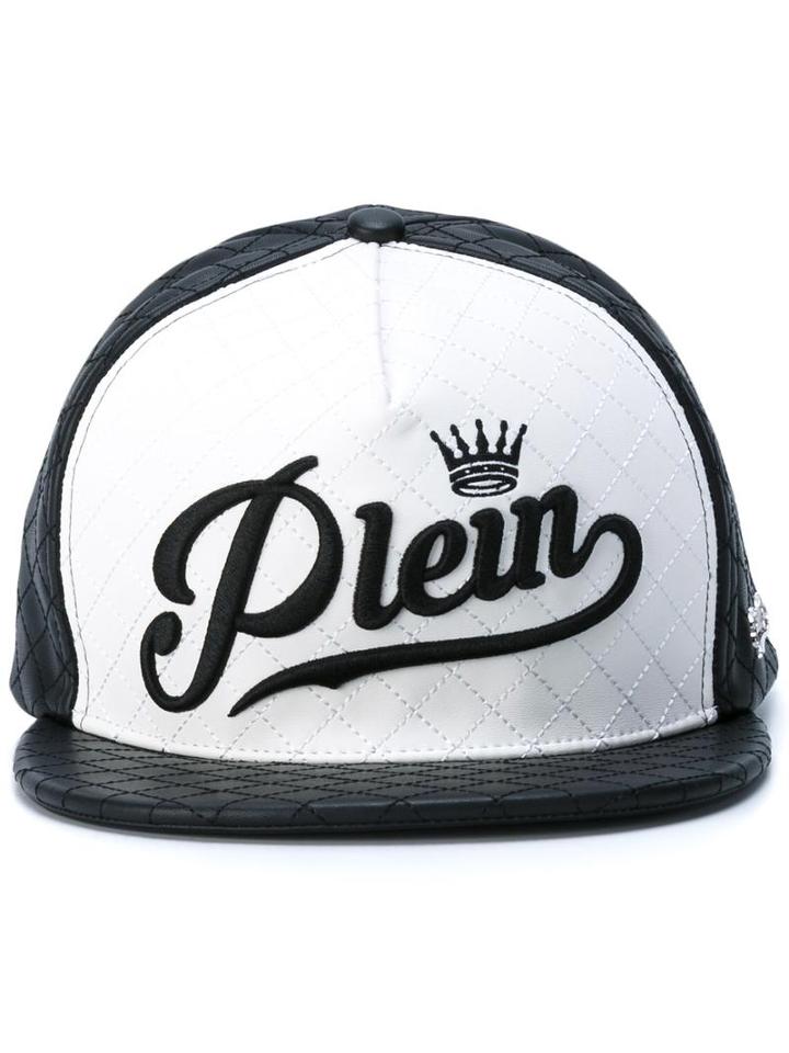 Philipp Plein Miri Cap, Men's, Black, Polyurethane/cotton/polyester