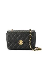 Chanel Pre-owned 1985-1990 Quilted Cc Shoulder Bag - Black