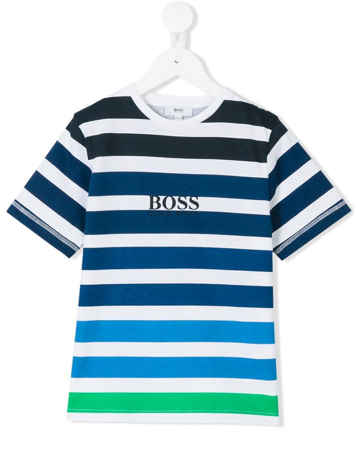 Boss Hugo Boss - Striped T-shirt - Kids - Cotton - 4 Yrs, Toddler Boy's, Blue