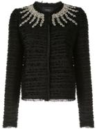 Giambattista Valli Rhinestone-embellished Tweed Jacket - Black
